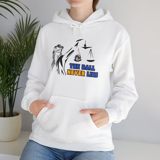 🔥 The Ball Never Lies Justice Volleyball Hoodie 🏐 💙 ⚖️