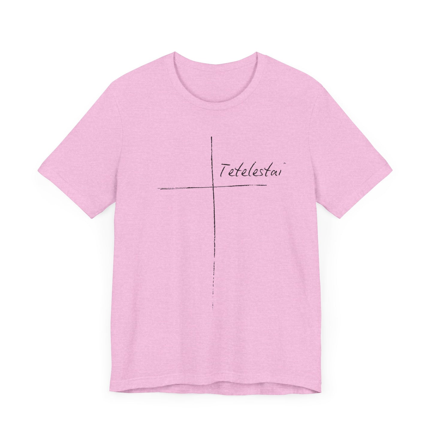 Tetelestai Cross Tee – Minimalist Christian Apparel | 'It Is Finished' Inspirational Faith Shirt
