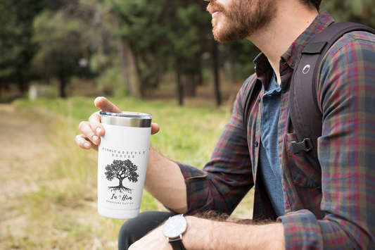Firmly & Deeply Rooted in Him (Ephesians 3:17-19) Christian Inspirational 20 oz. Tumbler