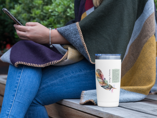 Christian Inspirational 'Faithful Protector' (Psalm 91.4) 20 oz. Tumbler - Style 1