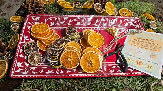 DIY Organic Dried Citrus Garland Make-It Kit: Orange, Lime, Gold Accent Autumn & Christmas Decor