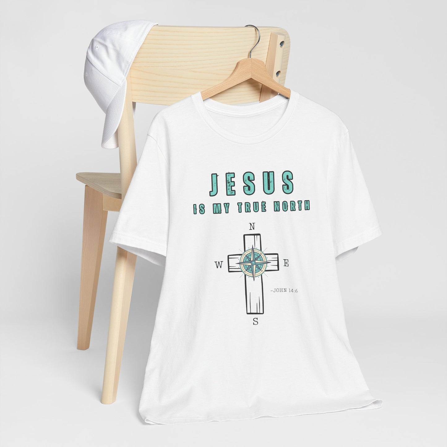 Christian Inspirational T-Shirt - Unisex Tee - Jesus is my True North (John 14:6)