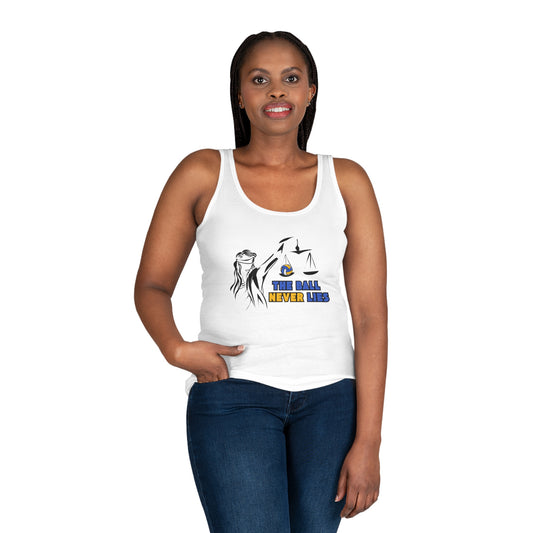 "The Ball Never Lies" Scale of Justice Volleyball tank top – Beach, Indoor, & Beyond