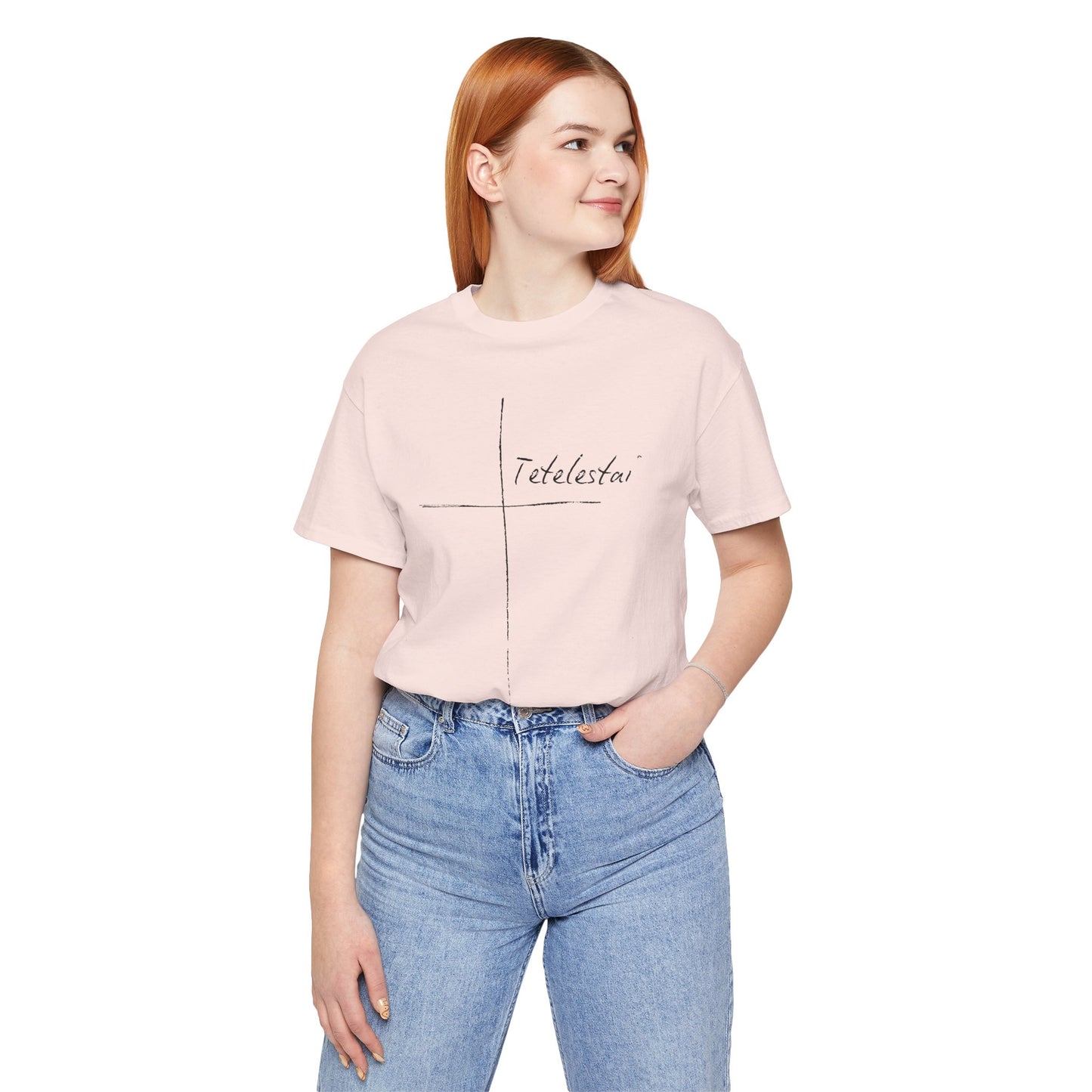 Tetelestai Cross Tee – Minimalist Christian Apparel | 'It Is Finished' Inspirational Faith Shirt