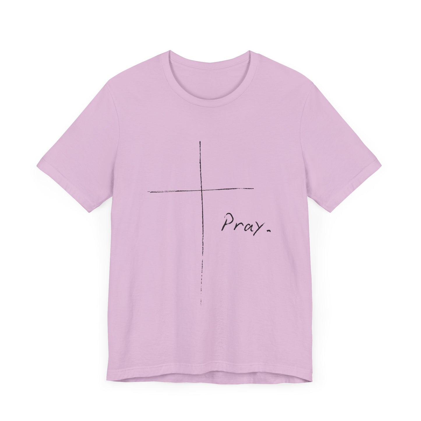 "Pray" Cross Tee – Faithful Apparel Reflecting God's Call to Prayer by Northwest Haven's Harvest