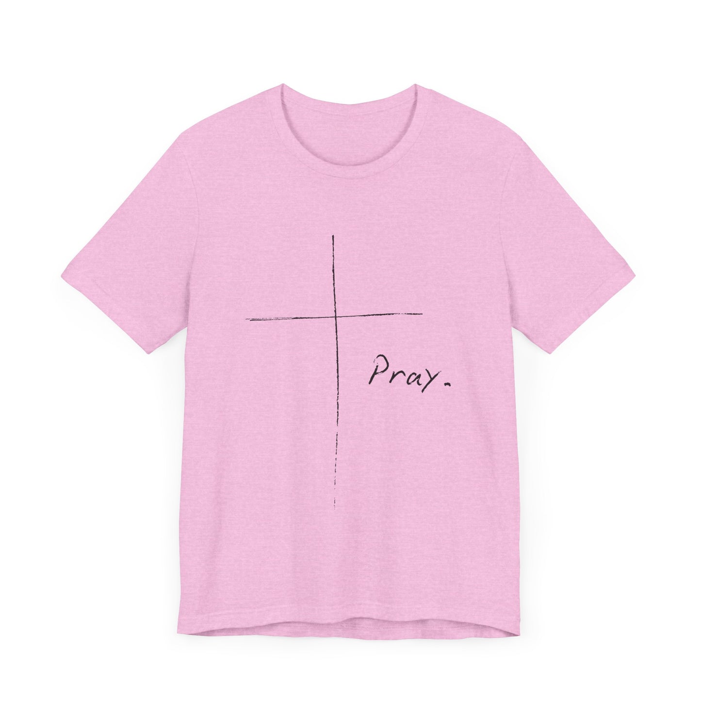 "Pray" Cross Tee – Faithful Apparel Reflecting God's Call to Prayer by Northwest Haven's Harvest