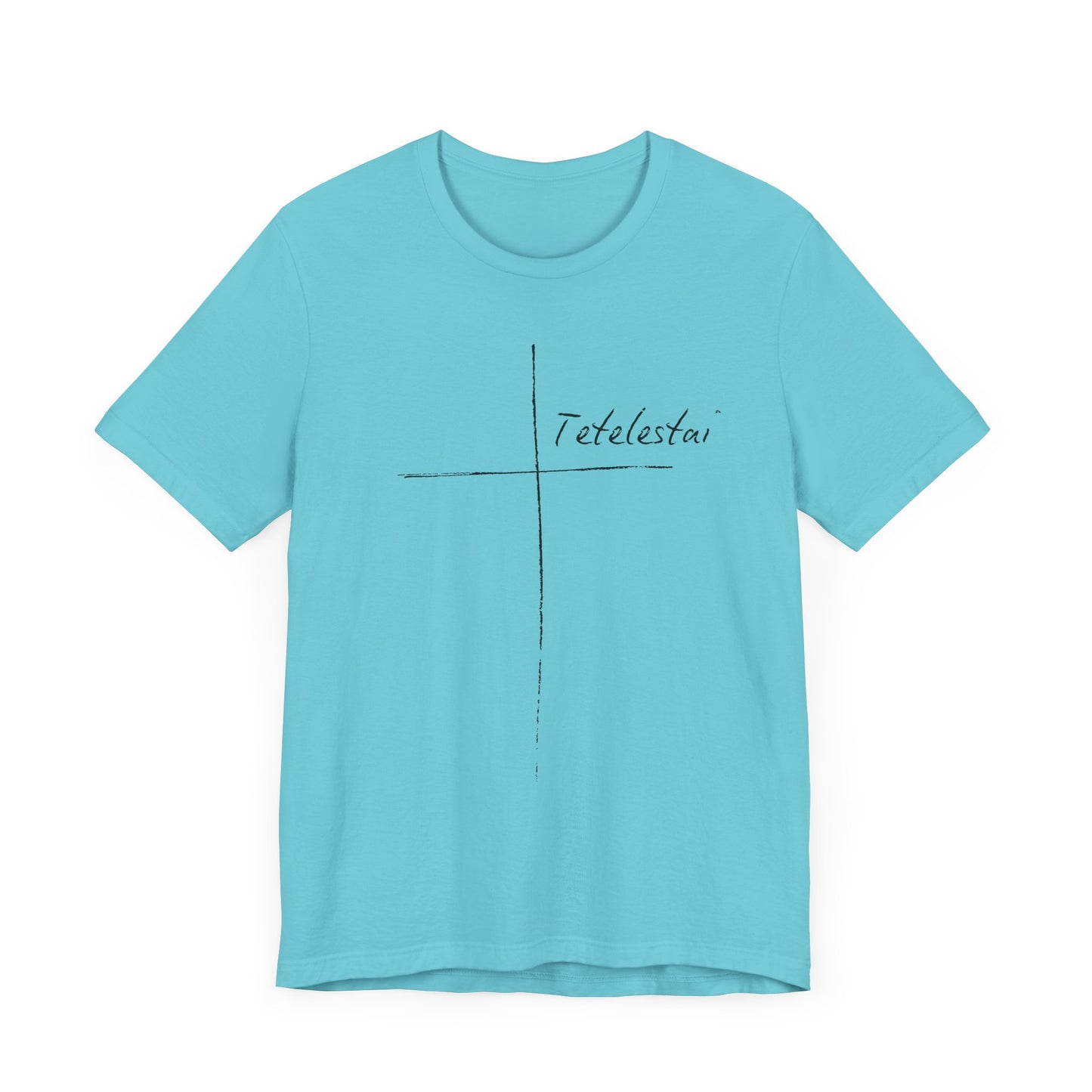 Tetelestai Cross Tee – Minimalist Christian Apparel | 'It Is Finished' Inspirational Faith Shirt