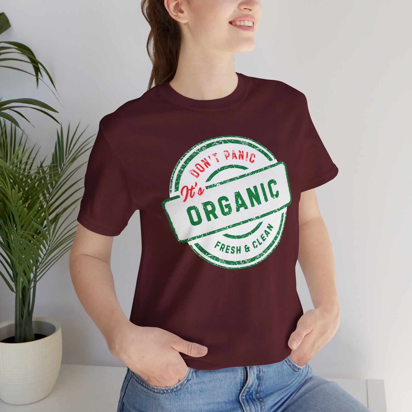 Organic Farm Life Tee — "Don't Panic, It's Organic" Homesteader Shirt