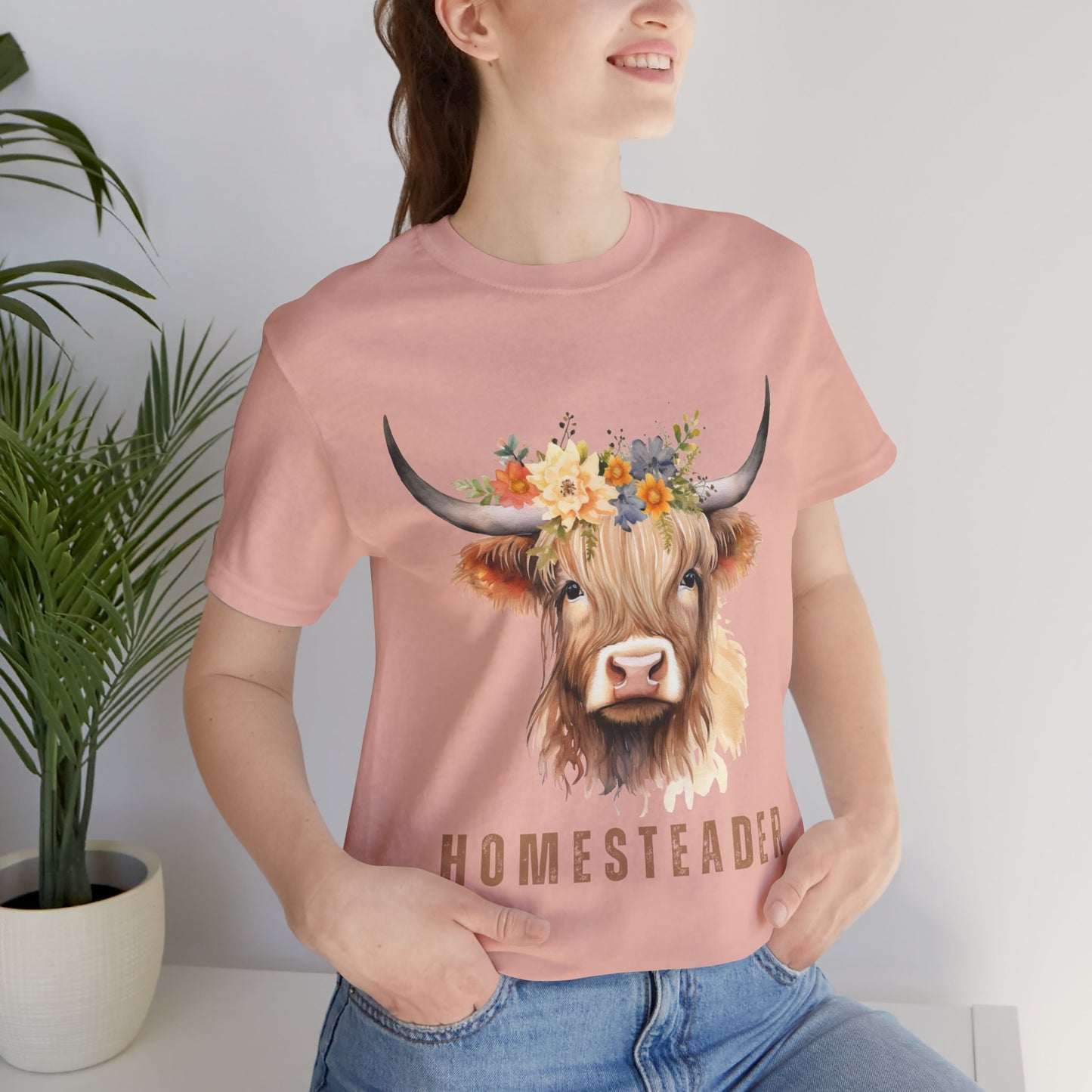 Highland Cow Shirt – Farm Life Tee for Homesteaders & Country Living | Christian Gift | Unisex Bella+Canvas T-Shirt
