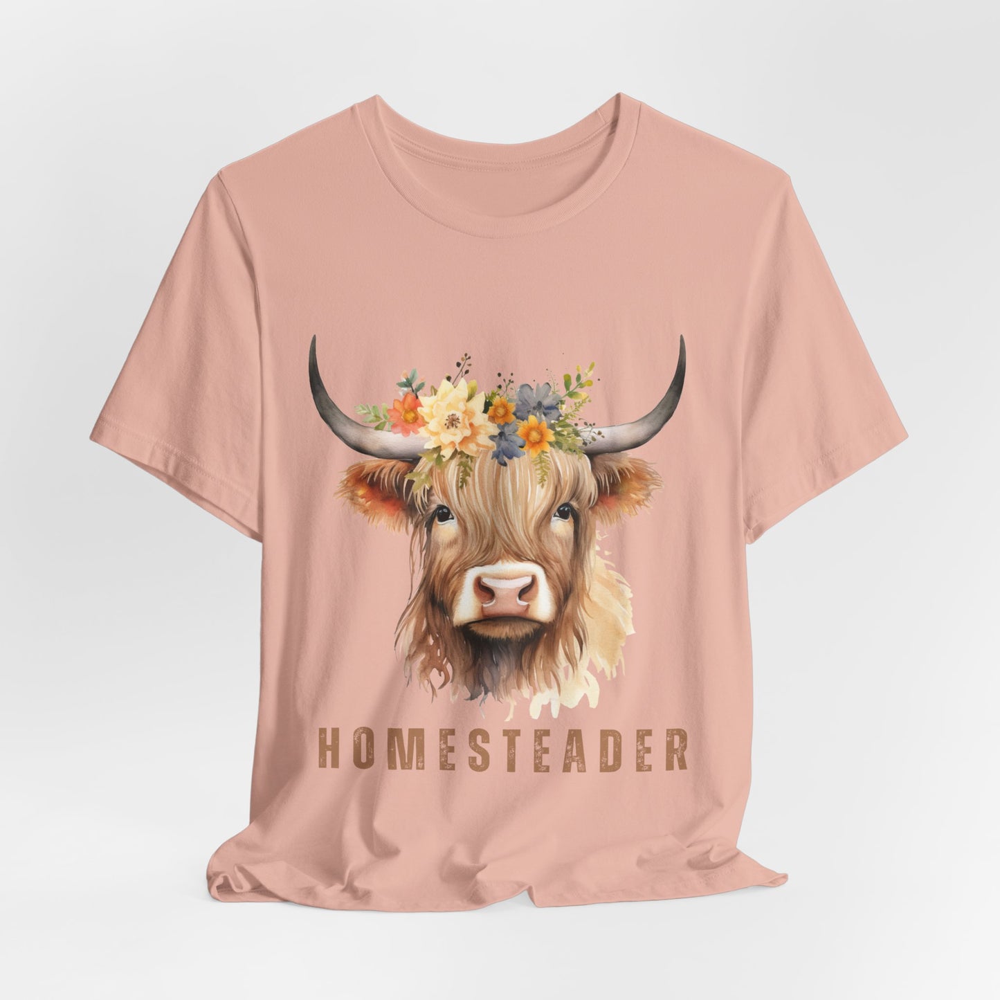 Highland Cow Shirt – Farm Life Tee for Homesteaders & Country Living | Christian Gift | Unisex Bella+Canvas T-Shirt