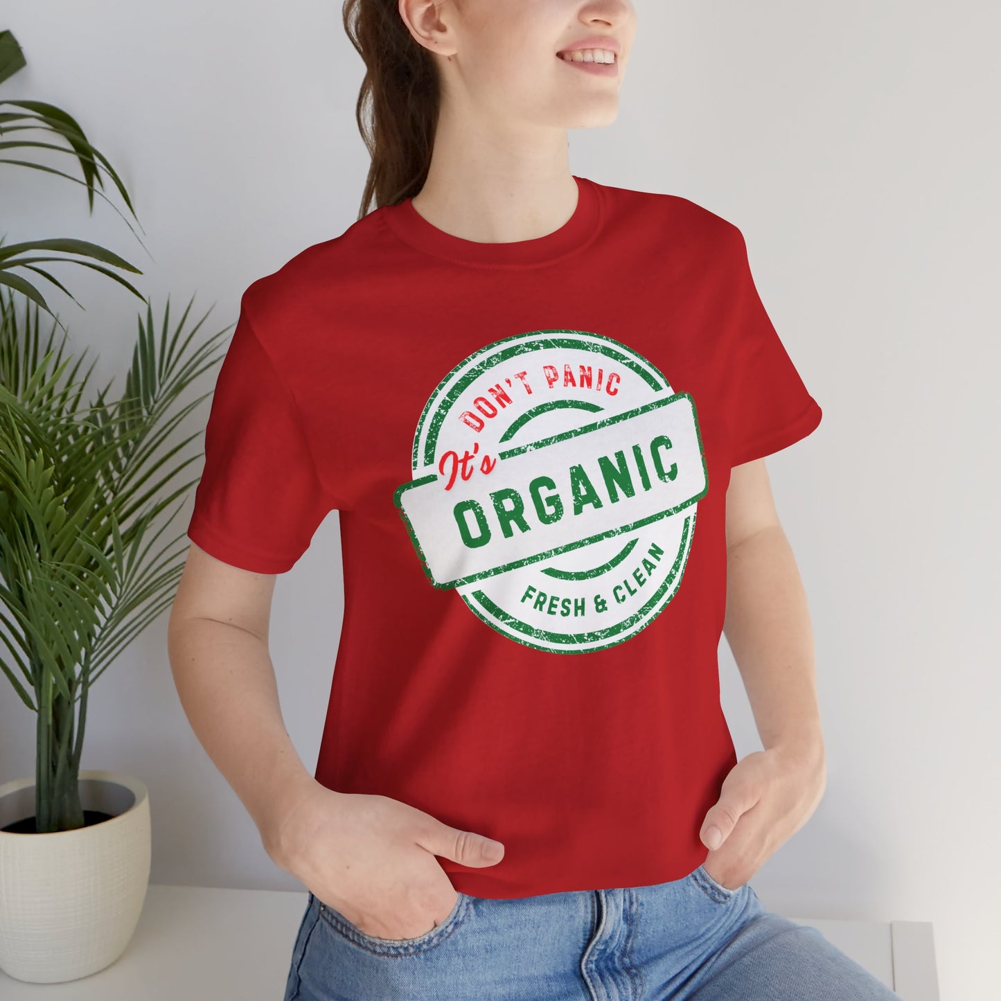 Organic Farm Life Tee — "Don't Panic, It's Organic" Homesteader Shirt