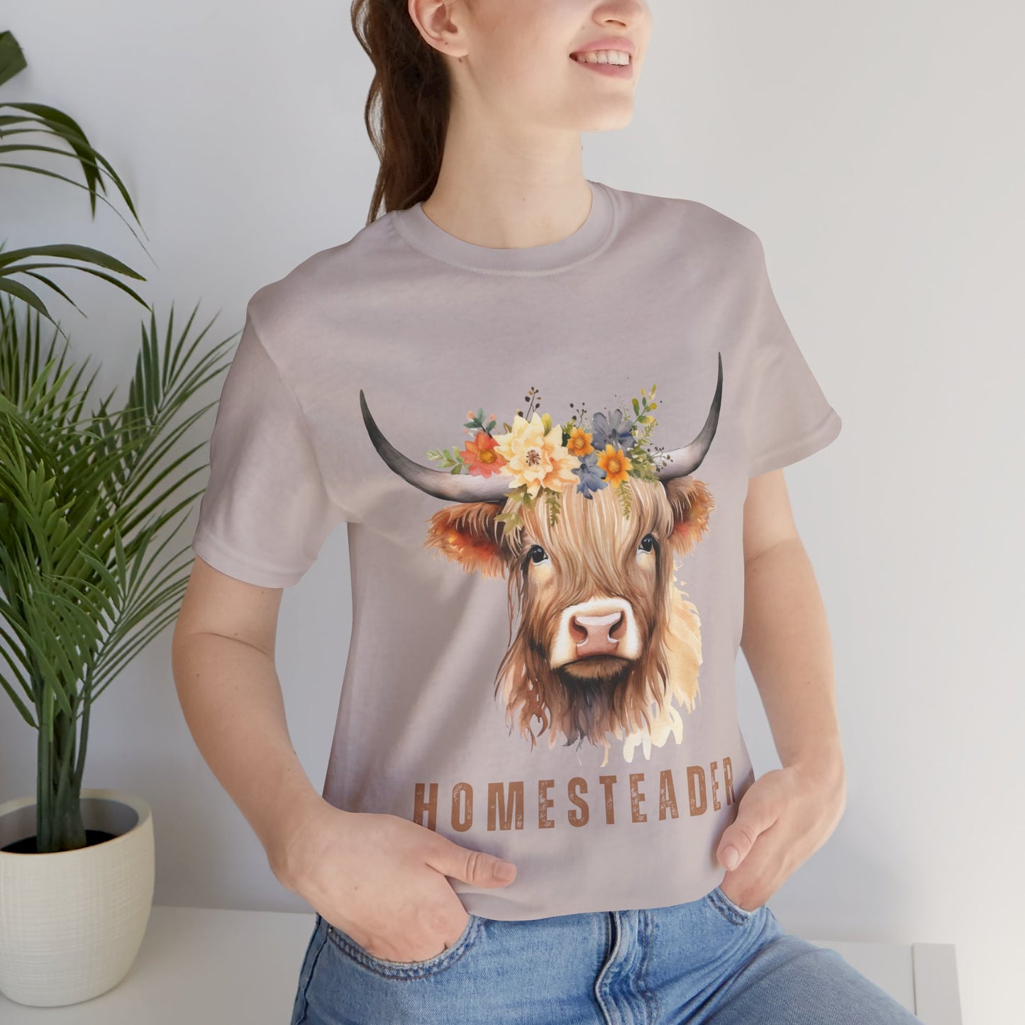 Highland Cow Shirt – Farm Life Tee for Homesteaders & Country Living | Christian Gift | Unisex Bella+Canvas T-Shirt