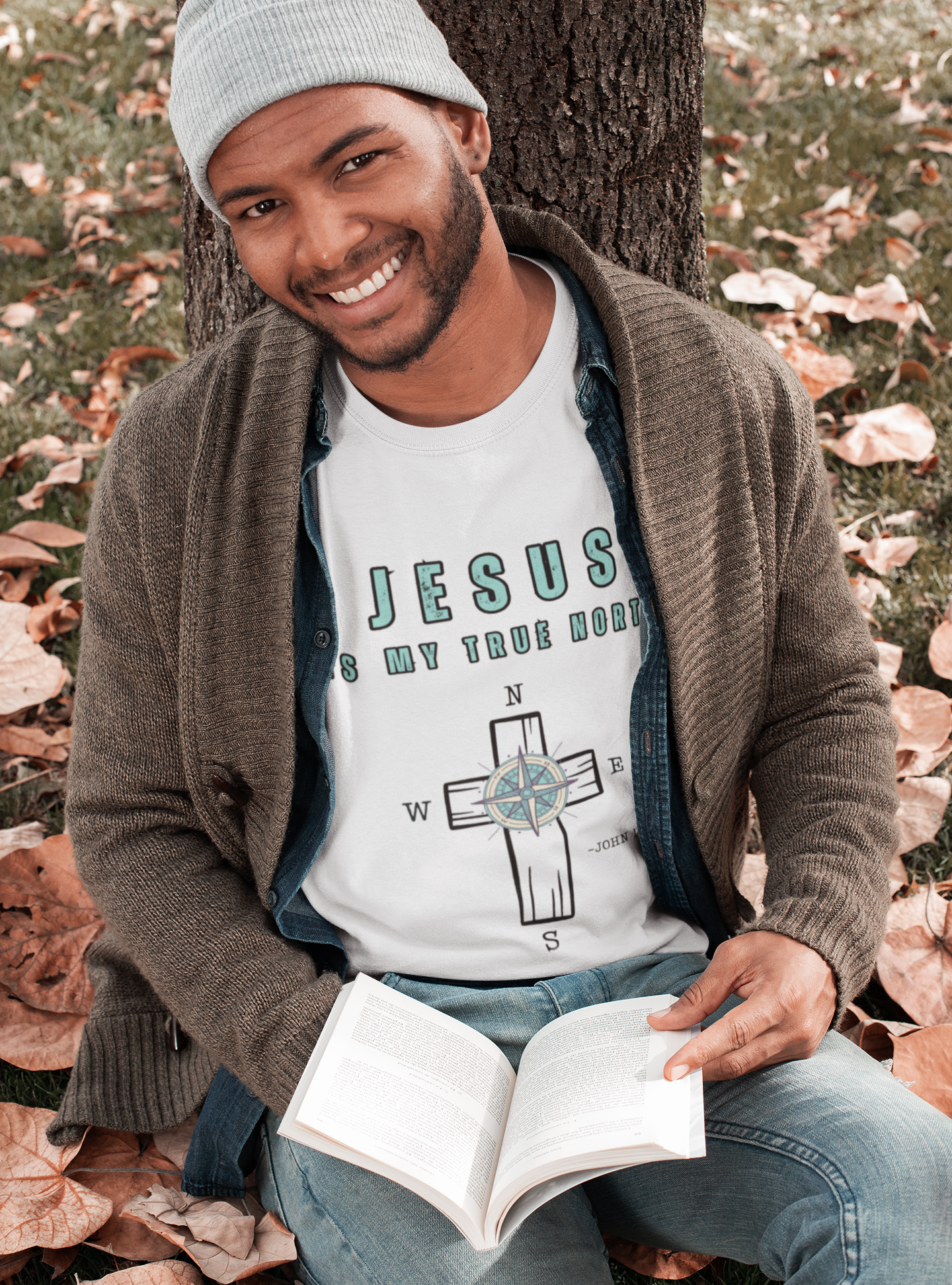 Christian Inspirational T-Shirt - Unisex Tee - Jesus is my True North (John 14:6)