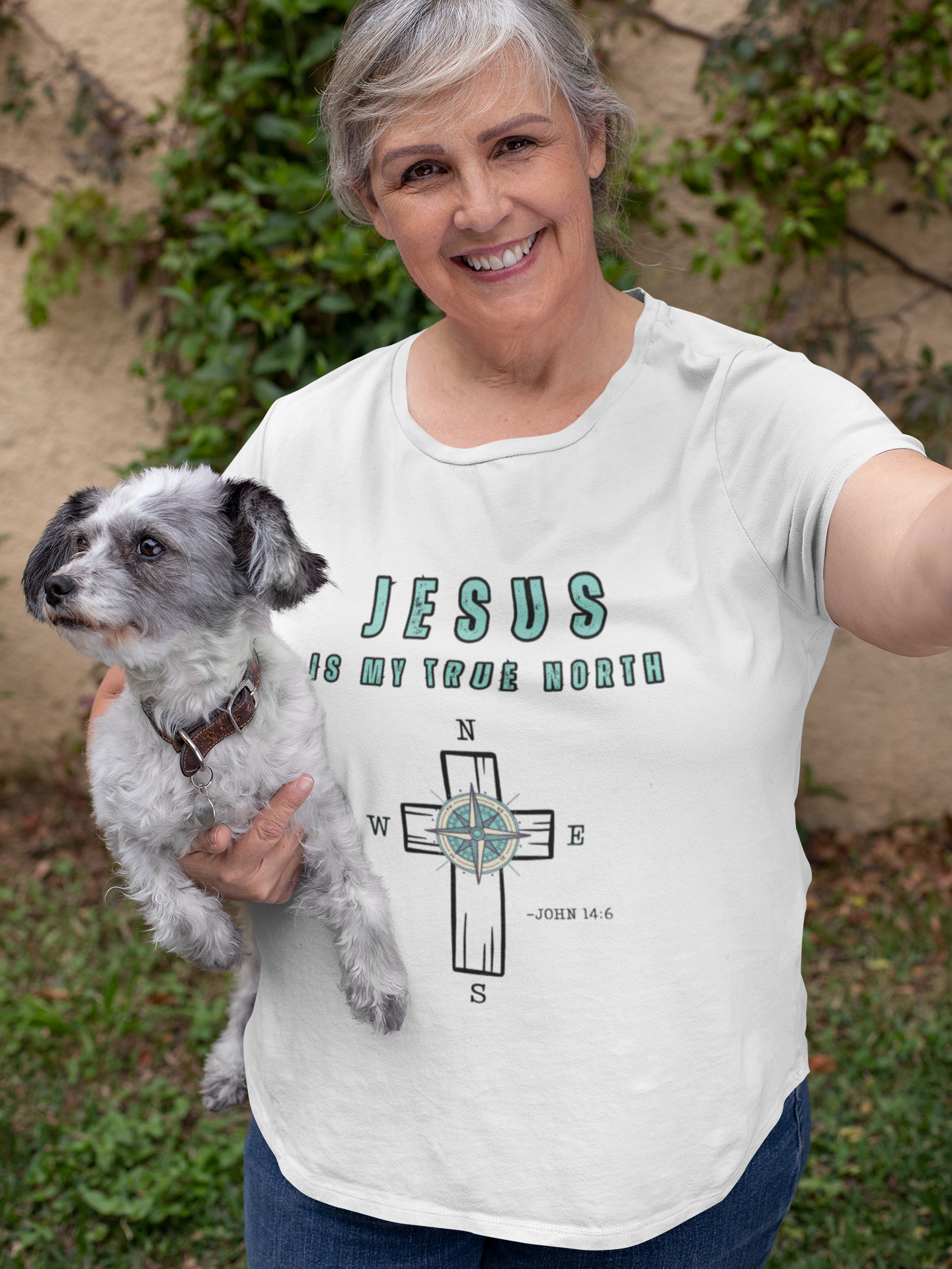 Christian Inspirational T-Shirt - Unisex Tee - Jesus is my True North (John 14:6)