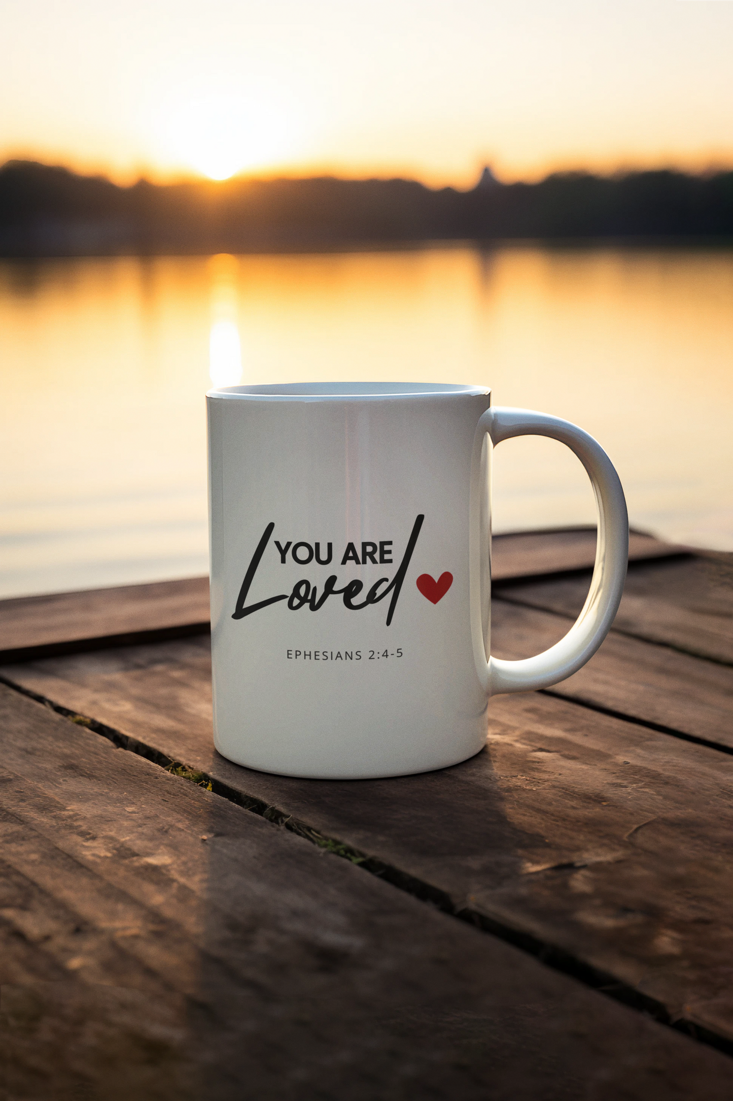 You Are Loved Scripture Mug • Ephesians 2:4‑5 • Christian Coffee Cup • Inspirational Bible Verse Gift • Faith Encouragement Mug