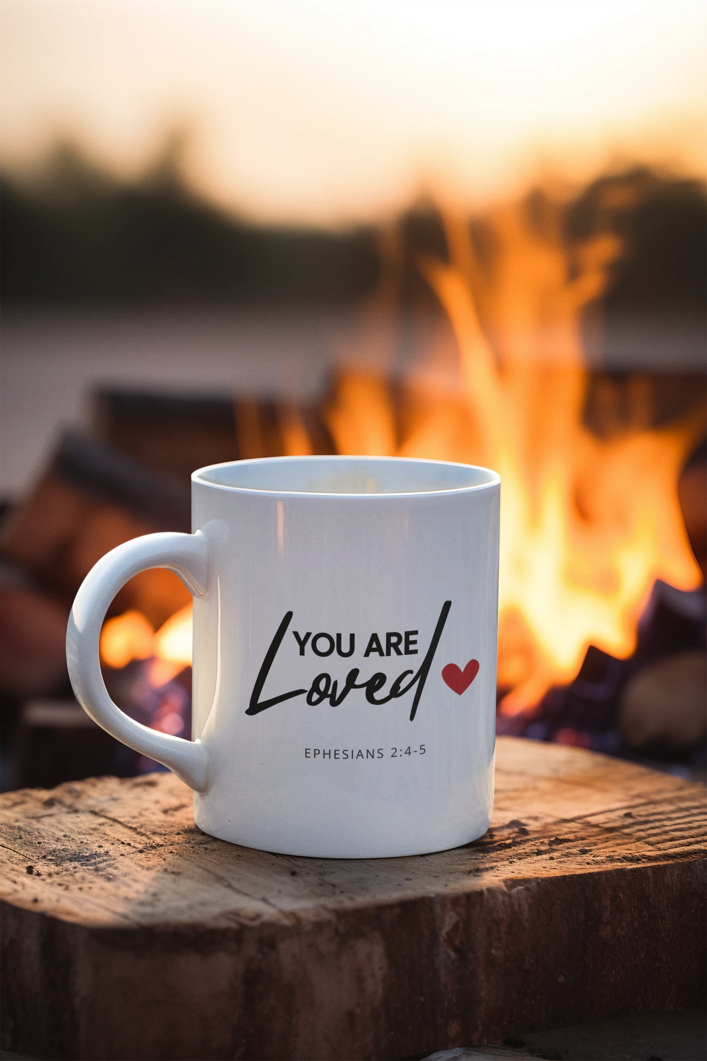 You Are Loved Scripture Mug • Ephesians 2:4‑5 • Christian Coffee Cup • Inspirational Bible Verse Gift • Faith Encouragement Mug