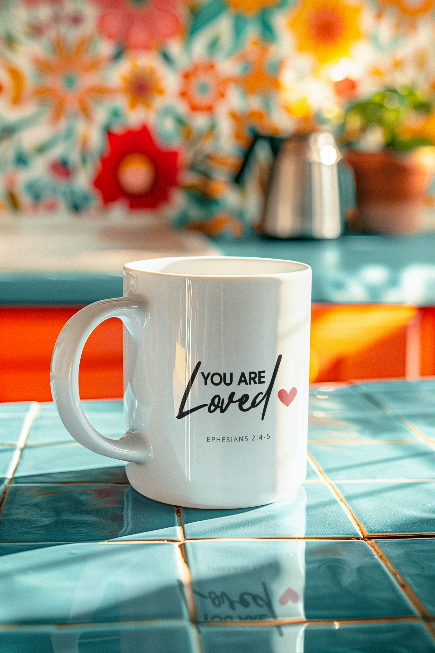 You Are Loved Scripture Mug • Ephesians 2:4‑5 • Christian Coffee Cup • Inspirational Bible Verse Gift • Faith Encouragement Mug