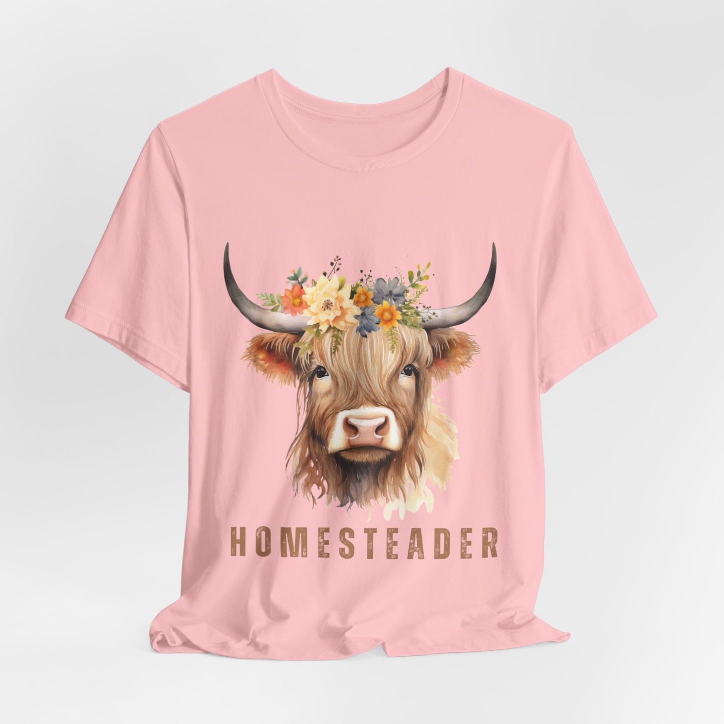 Highland Cow Shirt – Farm Life Tee for Homesteaders & Country Living | Christian Gift | Unisex Bella+Canvas T-Shirt