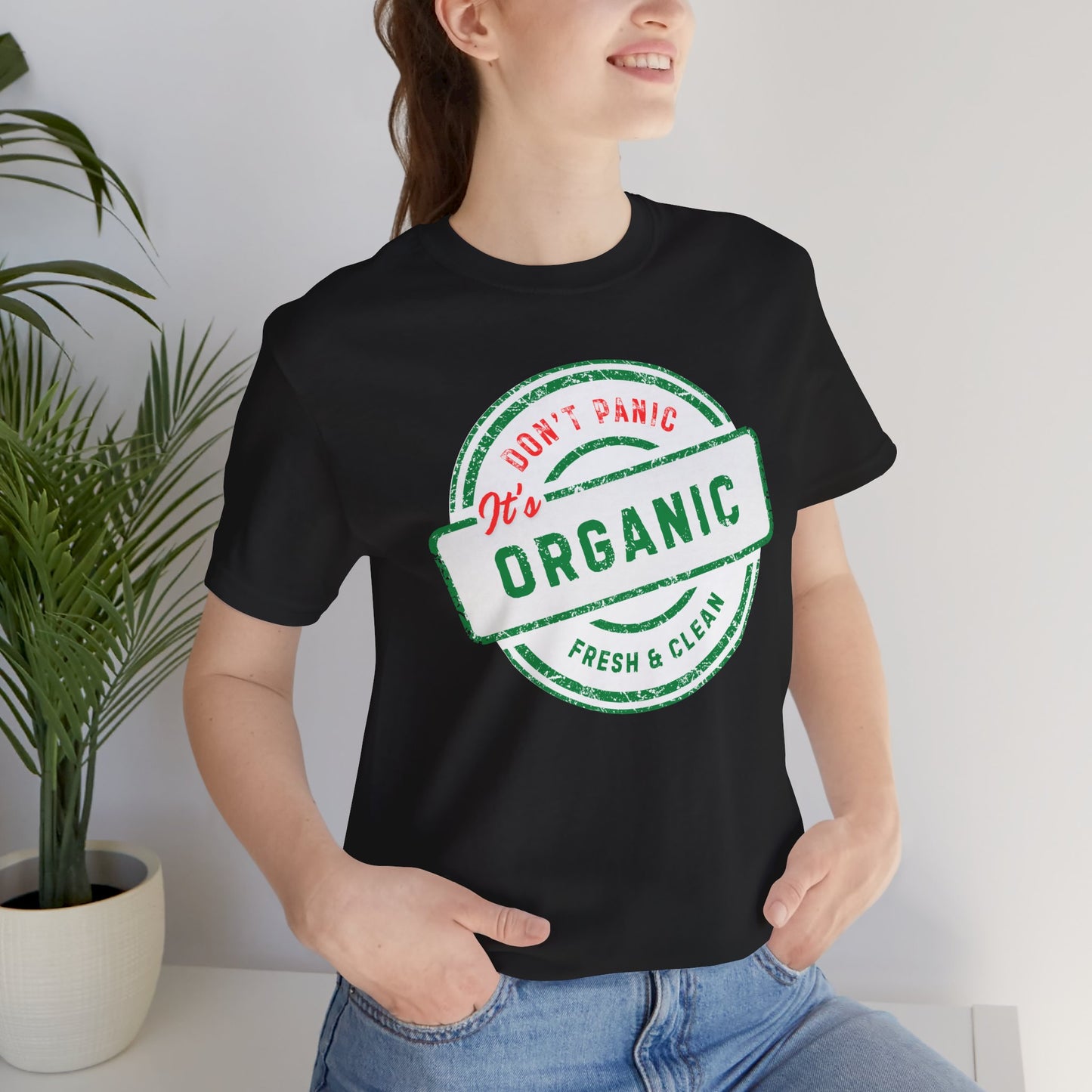 Organic Farm Life Tee — "Don't Panic, It's Organic" Homesteader Shirt