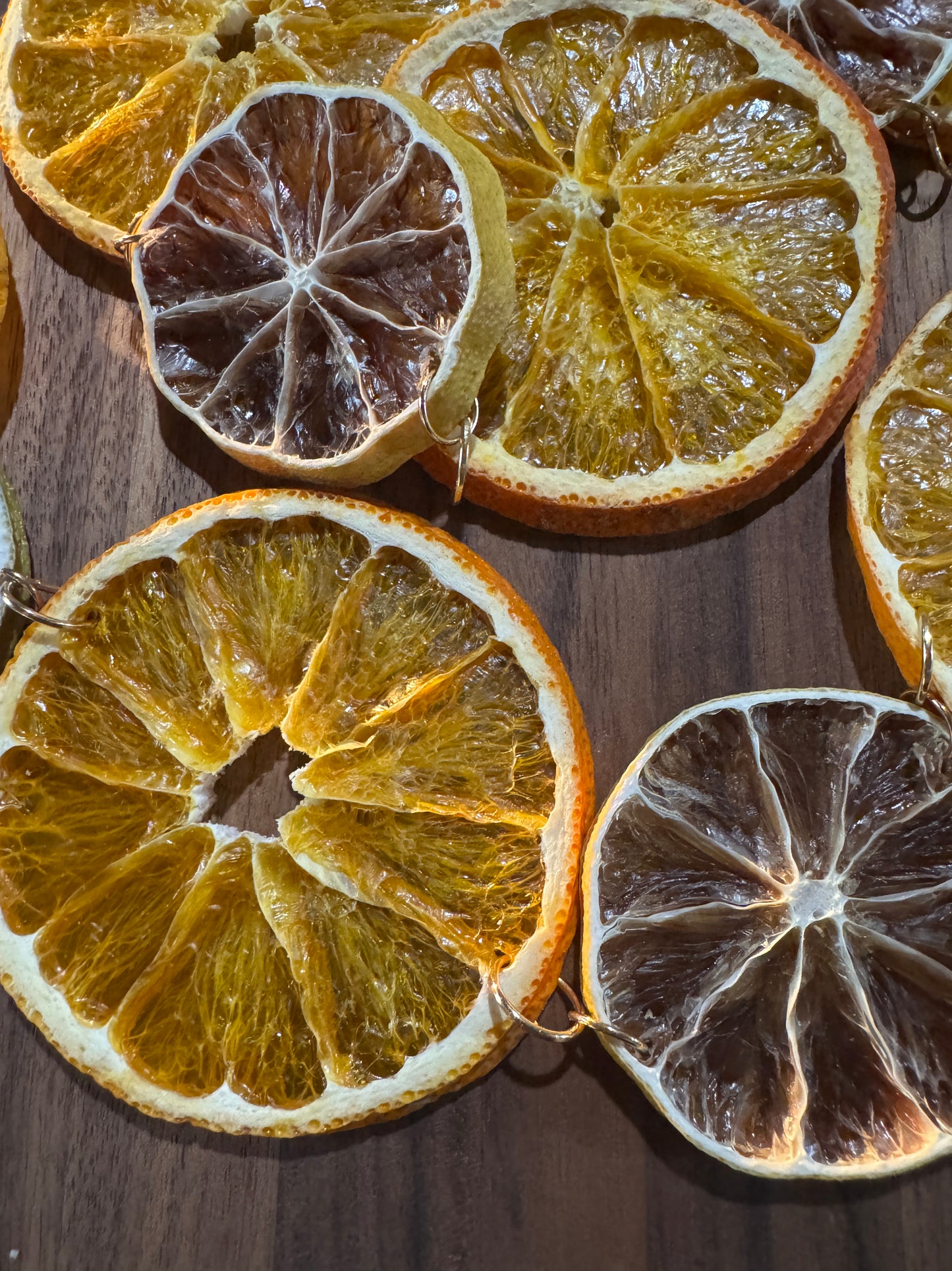 Organic Dried Citrus Garland: Orange, Lime, Gold Accent Christmas Decor