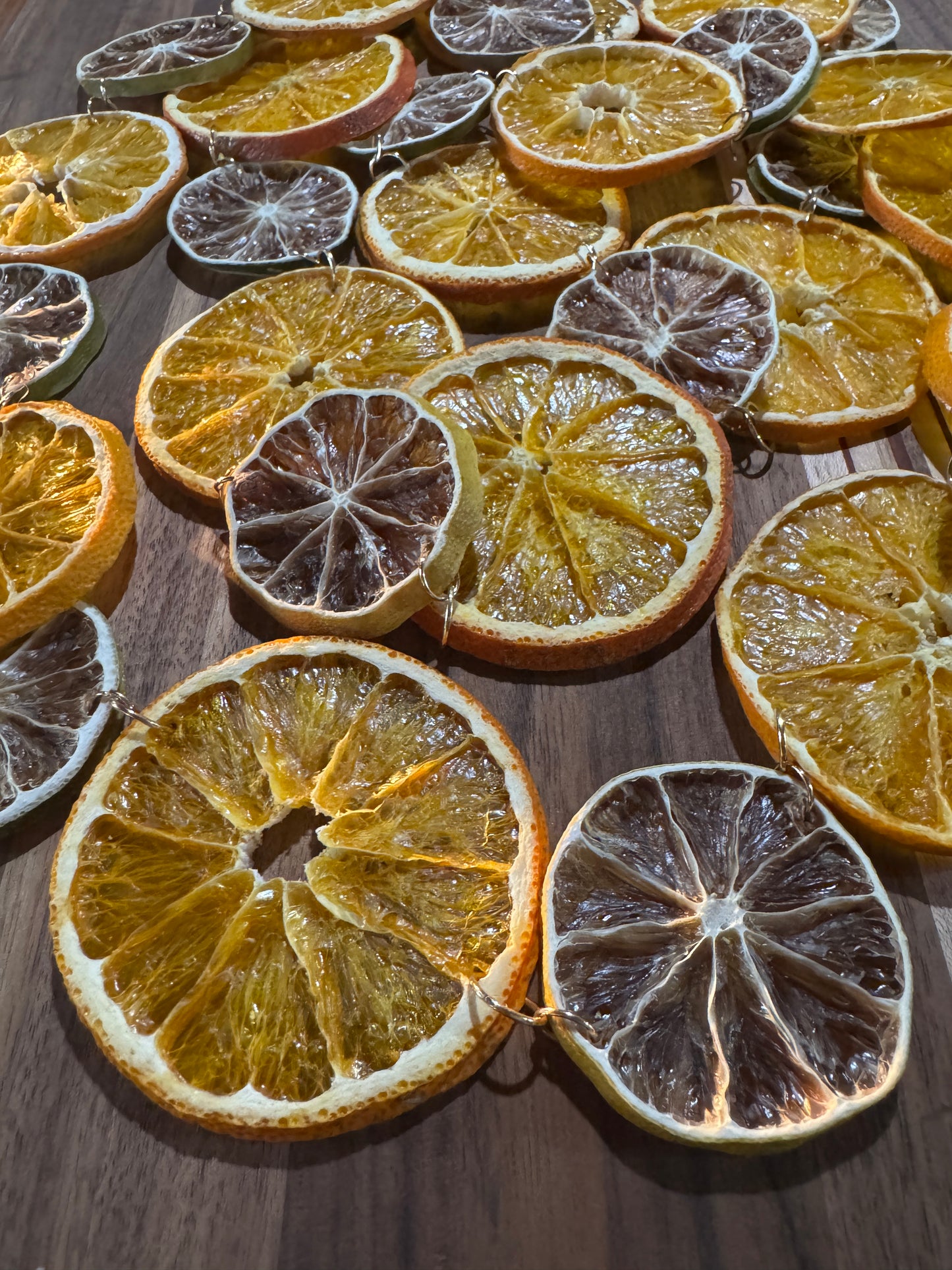 Organic Dried Citrus Garland: Orange, Lime, Gold Accent Christmas Decor