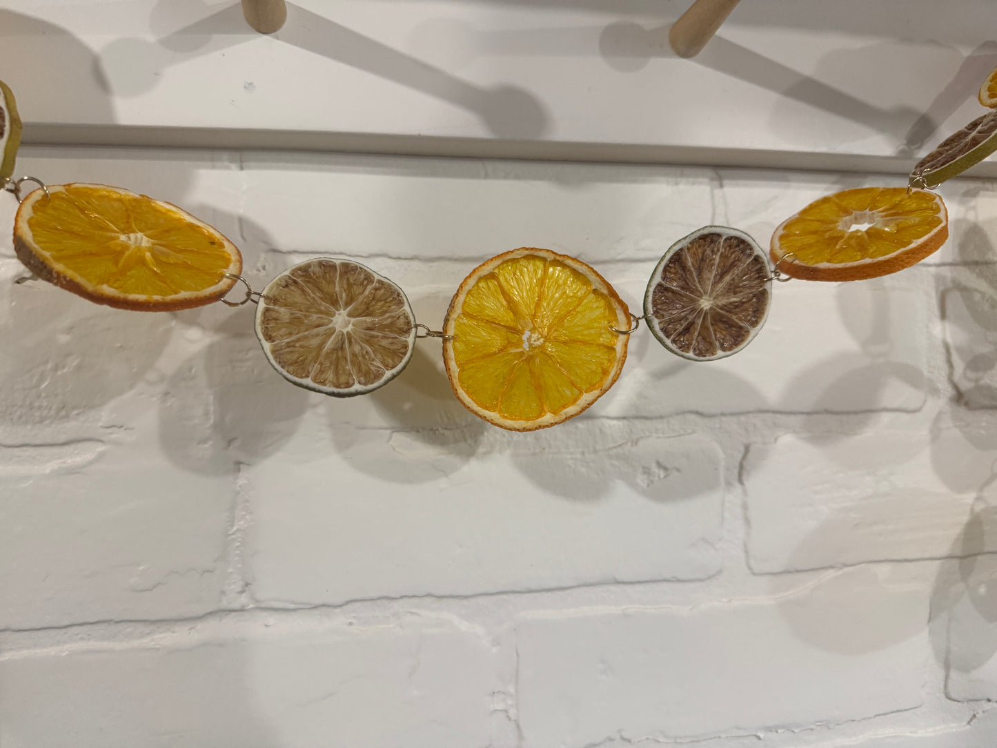 Organic Dried Citrus Garland: Orange, Lime, Gold Accent Christmas Decor