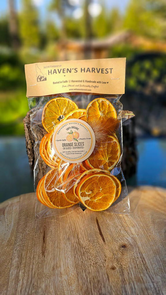 Organic Dried Orange Slices (30 Count) – Fall Decor, Cocktail Garnish, Potpourri, Holiday Crafts