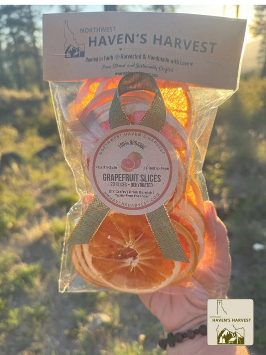 Organic Dried Grapefruit Slices (20 Count) – Fall Decor, Cocktail Garnish, Potpourri, Holiday Crafts